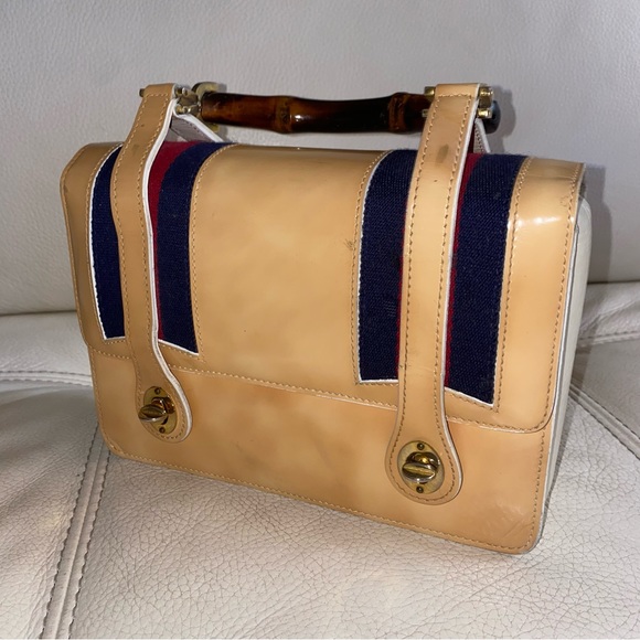 Vintage Gucci lunchbox bag with bamboo handle - Picture 2 of 5